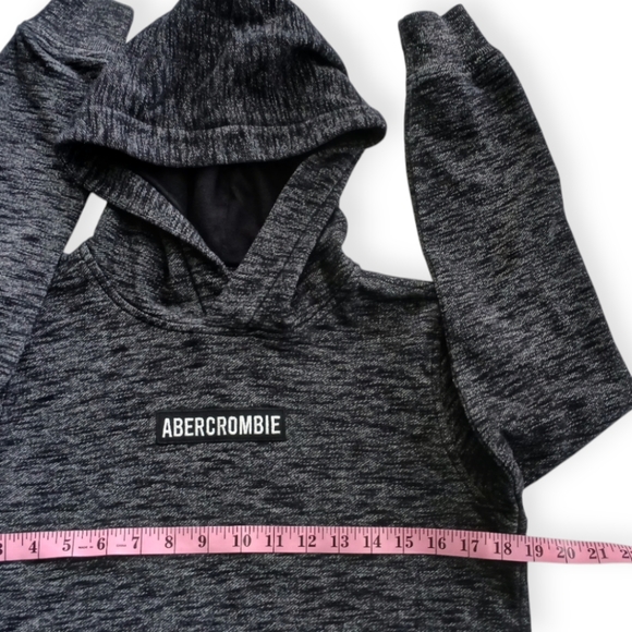 ABERCROMBIE & FITCH BOYS' GRAY BLACK PULLOVER SWEATER- HOODIE .SIZE 13/14 - Picture 4 of 13